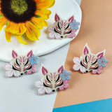 10pcs Flower Fox Acrylic Charms for Earrings DIY Animals