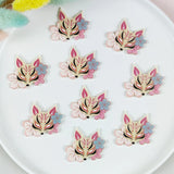 10pcs Flower Fox Acrylic Charms for Earrings DIY Animals