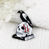 10pcs Punk Fire Skull Bird Blood Skull Acrylic Charms Earrings Pendant