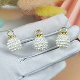 20pcs Pearl Ball Resin Charms For Jewelry Making DIY Pendants
