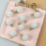 20pcs Pearl Ball Resin Charms For Jewelry Making DIY Pendants