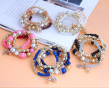Leaf Charm Bangle Bracelet Candy Beads Bracelets Jewelry Gift