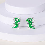 925 Silver Animal Mouse Cat Claw Stud Earrings Women Jewelry
