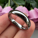 2mm Tungsten Wedding Ring Women's Domed Bands Polished Comfort Fit