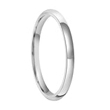 2mm Tungsten Wedding Ring Women's Domed Bands Polished Comfort Fit