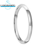 2mm Tungsten Wedding Ring Women's Domed Bands Polished Comfort Fit