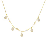 Sterling Silver CZ Station Lady Choker Necklace