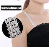 4Rows Adjustable Sparkling Zircon Rhinestone Bra Straps