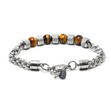 Natural Stone Stainless Steel Bracelet for Men Women