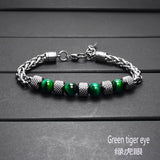 Natural Stone Stainless Steel Bracelet for Men Women