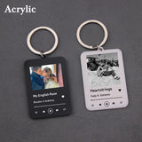 Acrylic Music Board Keychain Personalized Photo Car Keyrings