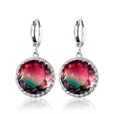 15MM CZ Multi-Color Earrings for Women Girls