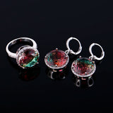 15MM CZ Multi-Color Earrings for Women Girls