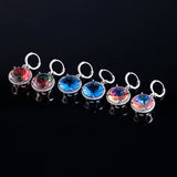 15MM CZ Multi-Color Earrings for Women Girls