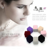 Multi-Color Velvet Jewelry Box Ring Earring Storage