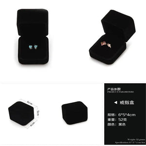 Multi-Color Velvet Jewelry Box Ring Earring Storage