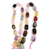 Irregular Natural Stone Beads Strand Rose Quartz Amethyst