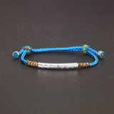 925 Silver Lucky Rope Bracelet Six Character Religious Jewelry