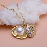 925 Silver Pearl Pendant for Women, Real Pearl Necklace