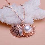 925 Silver Pearl Pendant for Women, Real Pearl Necklace