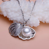925 Silver Pearl Pendant for Women, Real Pearl Necklace