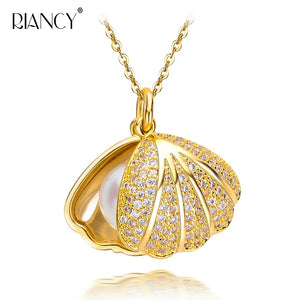 925 Silver Pearl Pendant for Women, Real Pearl Necklace