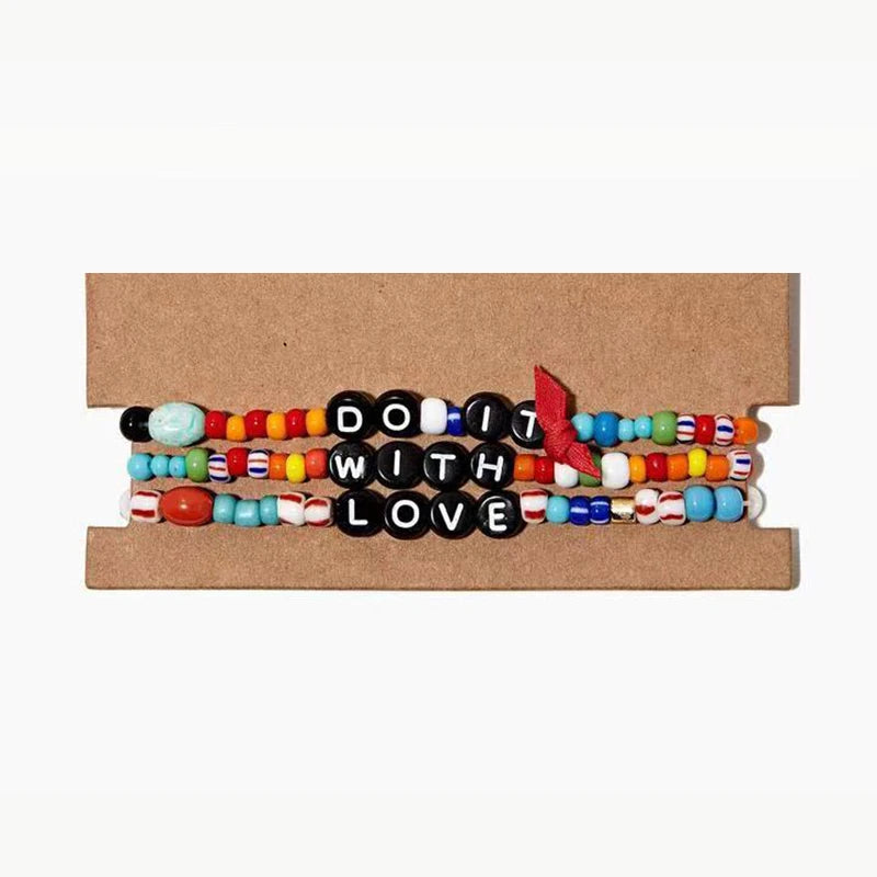 Multi-Colored Beaded Bracelets Bohemian Bijoux Femme Valentines Gift