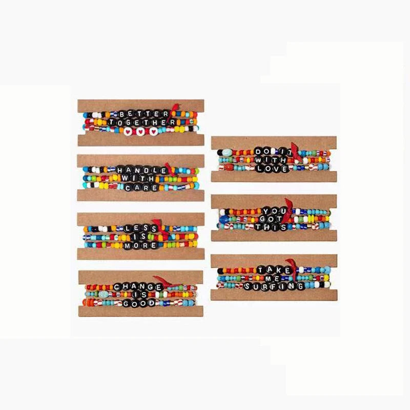 Multi-Colored Beaded Bracelets Bohemian Bijoux Femme Valentines Gift