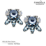 Crystal Earrings 925 Sterling Silver Patterns of Frost Women Wedding Jewelry