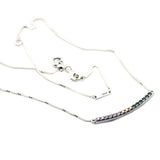 Multi-Colored Curved Bar Necklace & Pendant Sterling Silver DIY Jewelry