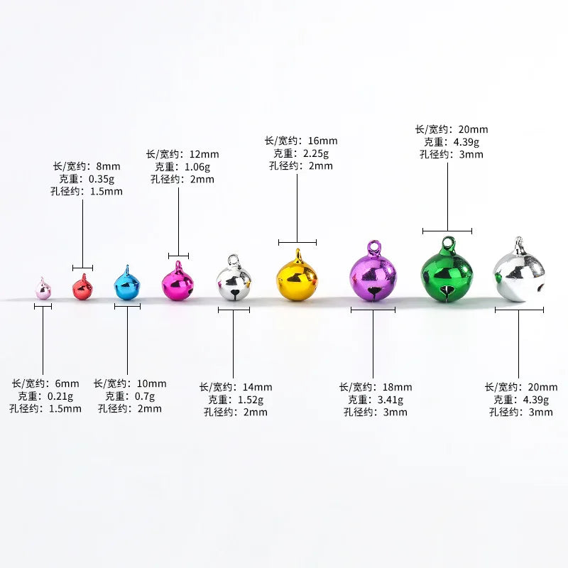 Mixed Size Copper Jingle Bells for DIY Christmas Decoration