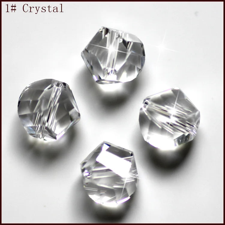 6mm 200pcs Faceted Crystal Glass Bead Spacer Round Beads for Jewelry Making