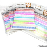 Colors Choker Necklace Set Henna Tattoo Stretch Elastic Jewelry Women Girl Gift