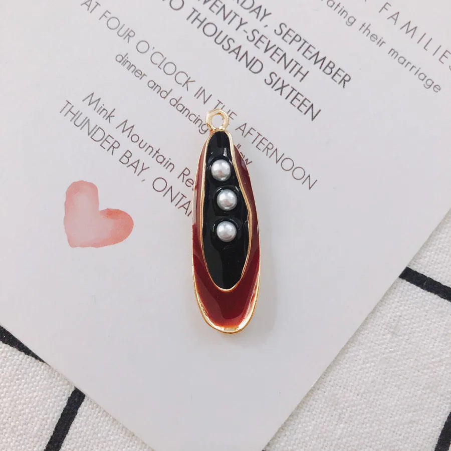 Enamel Alloy Geometry Necklace Pendants Metal Charms 20pcs
