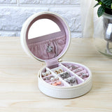 Leather Jewelry Box Storage Necklace Earrings Organizer