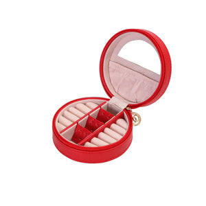Leather Jewelry Box Storage Necklace Earrings Organizer