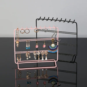 Jewelry Storage Rack Earring Stand Holder Necklace Bracket Ring Shelf