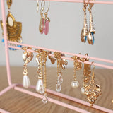 Jewelry Storage Rack Earring Stand Holder Necklace Bracket Ring Shelf