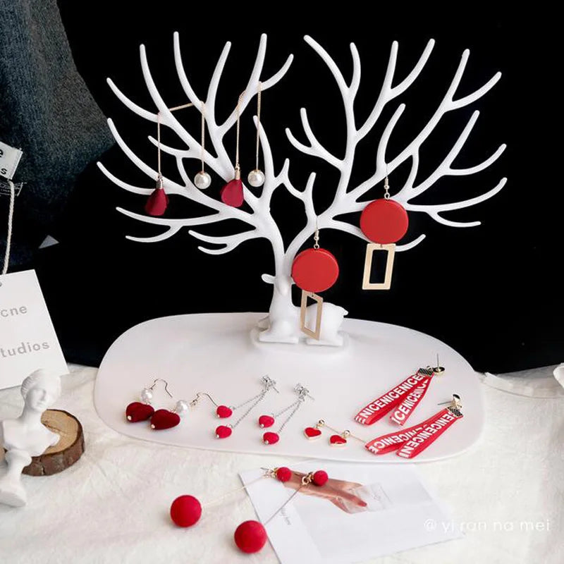 Deer Antlers Earring Stand Holder Jewellery Box