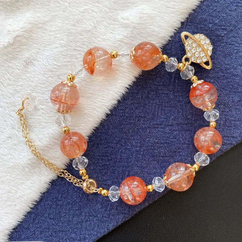 Inclusion Crystal Bracelets Natural Stone 10mm Beaded Bracelet