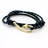 Layer Anchor Bracelet Unisex Rope Charm Wristband