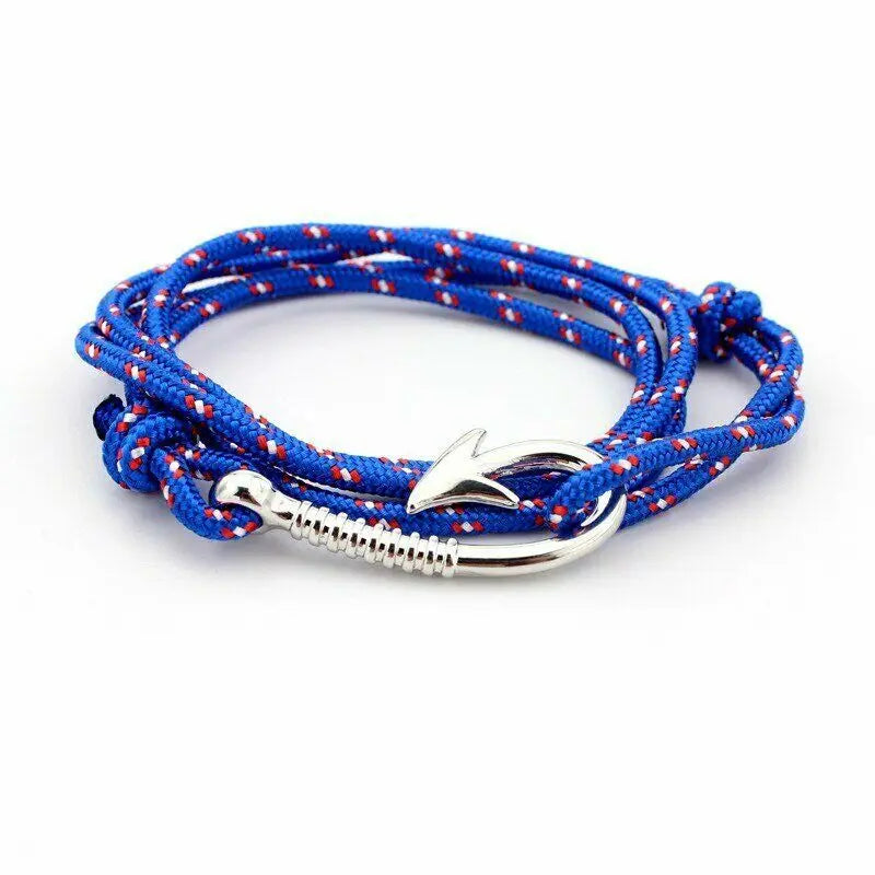 Layer Anchor Bracelet Unisex Rope Charm Wristband