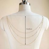 Rhinestone Back Chain Top Women Body Jewelry Bride Water Drop