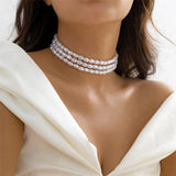 Baroque Pearl Heart Pendant Necklace for Women Short Necklac