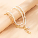 Baroque Pearl Heart Pendant Necklace for Women Short Necklac