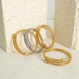 Layer Bracelet for Women High Silver Bangle Snake Chain Couple Jewelry