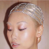 Crystal Bridal Hairband Bling Rhinestone Head Chain Jewelry