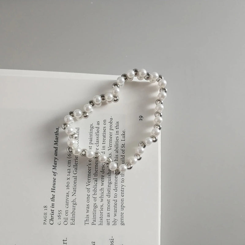 925 Silver Pearl Beaded Bracelet for Women Wedding Gift