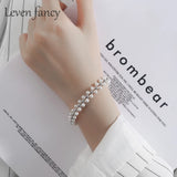 925 Silver Pearl Beaded Bracelet for Women Wedding Gift