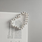 925 Silver Pearl Beaded Bracelet for Women Wedding Gift